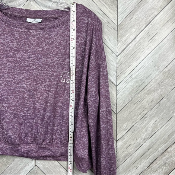 Ivory Ella Heather Purple Cropped Sweatshirt Size Small - Picture 4 of 7